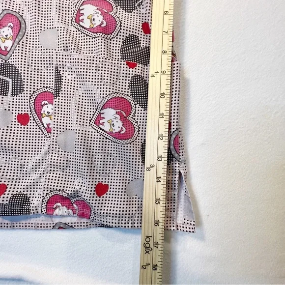Delta Scrub Top Veterinary Dogs Hearts Dots Pockets Large - Picture 5 of 9